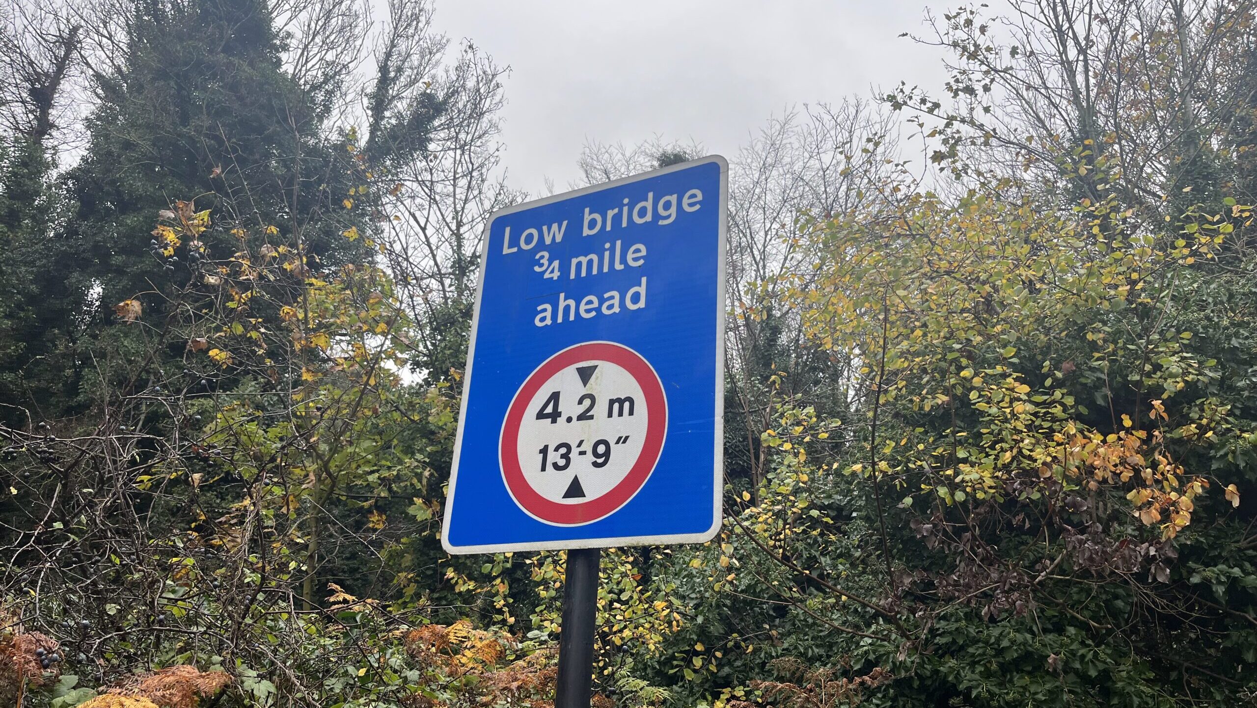 low bridge sign